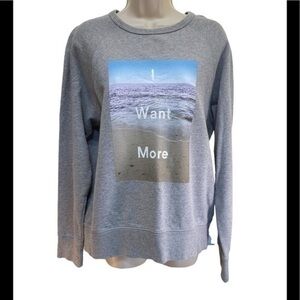 Acne Studies graphic gray crewneck sweater